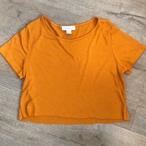Forever 21 Mustard Crop Top L